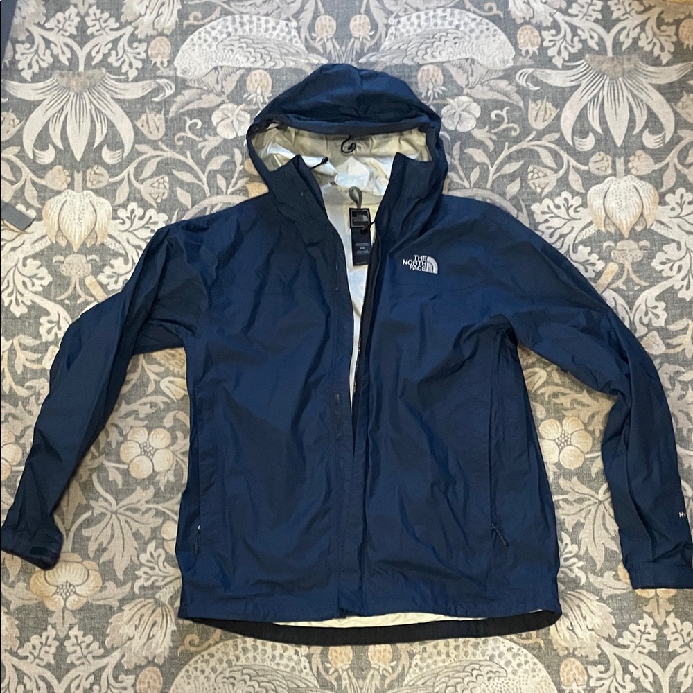 The North Face Navy Blue Hooded light rain Jacket